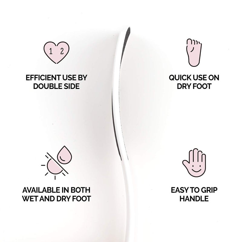 F3 Systems S-Line Emery Foot file  Colossal Double-Sided Pedicure Tool  Effective for Cracked Heel  Ergonomic Design for Easy Grip - Image 4
